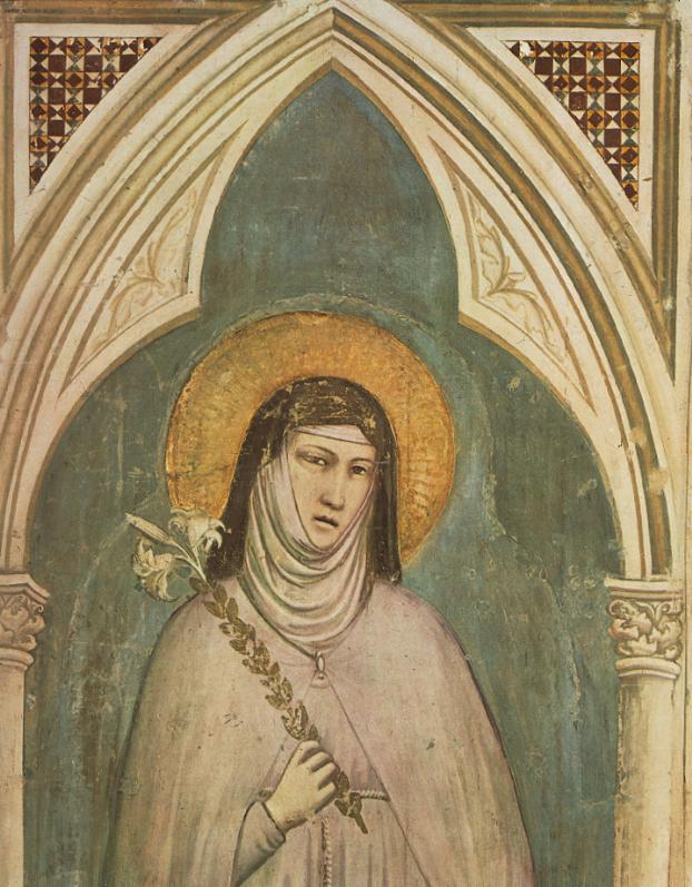 Die heilige Klara von Assisi mit der Lilie (Fresko, Giotto)