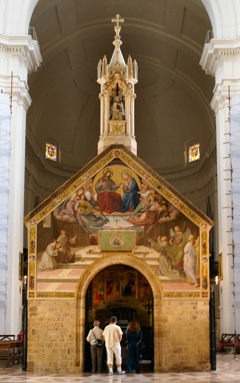 La chiesetta della Porziuncola nella basilica di Santa Maria degli Angeli ad Assisi