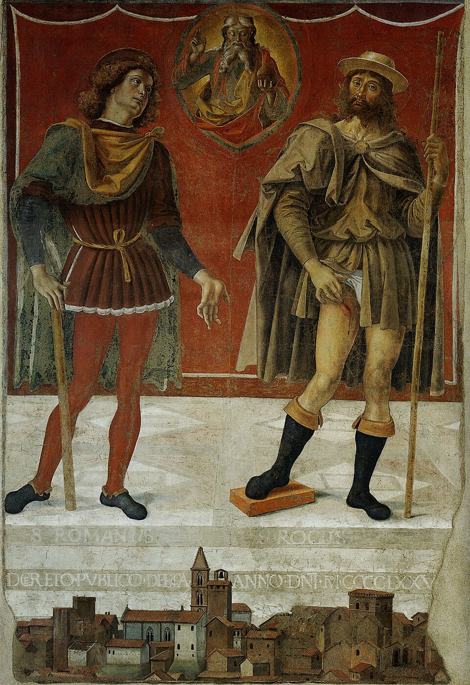 Der Himmlische Vater, umgeben von Heiligen (Fresko von Perugino)