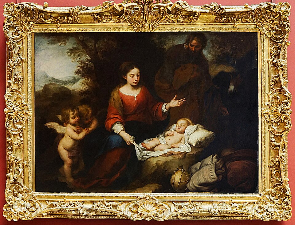 Die Heilige Familie auf der Flucht nach Ägypten (Gemälde von Murillo)