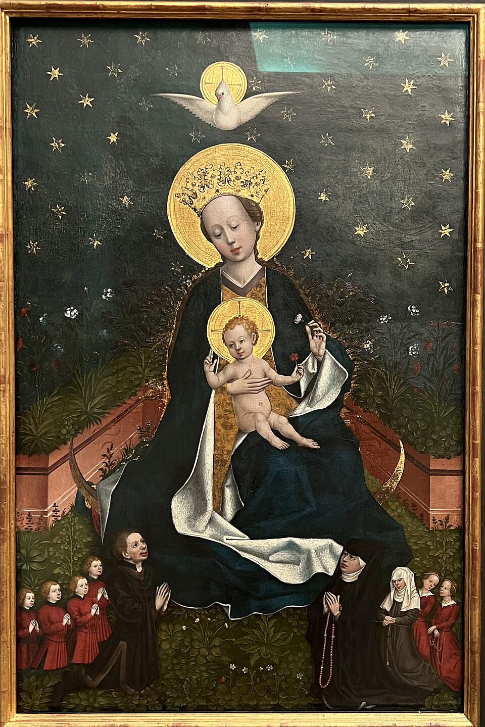 Maria mit dem Jesuskind im Sternenhimmel