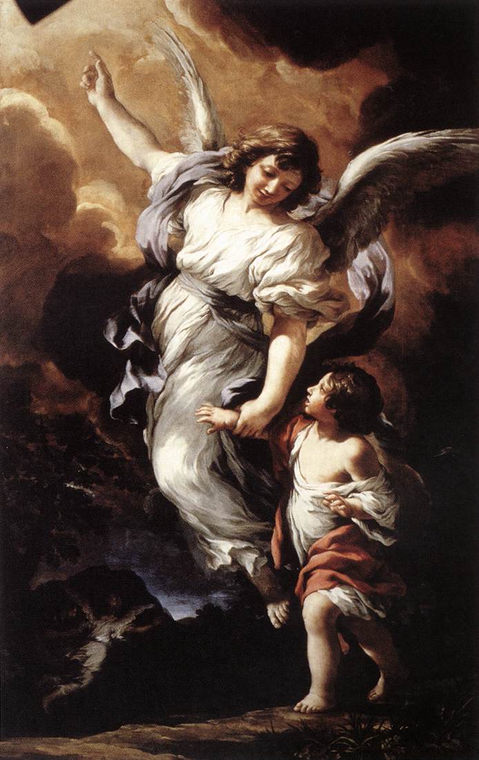 Schutzengel führt ein Kind (Gemälde von Pietro da Cortona)