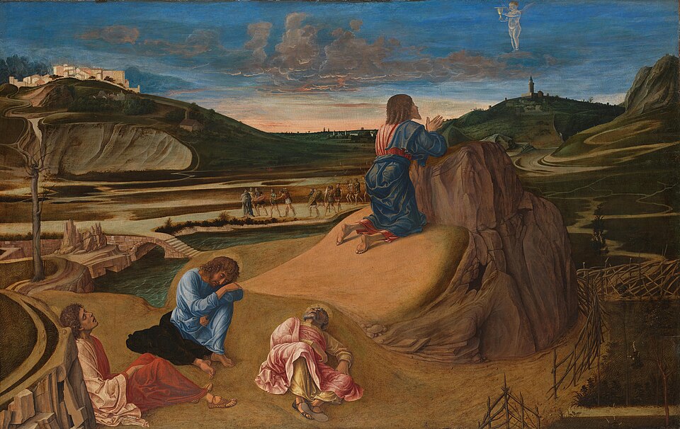 Jesus betet am Ölberg